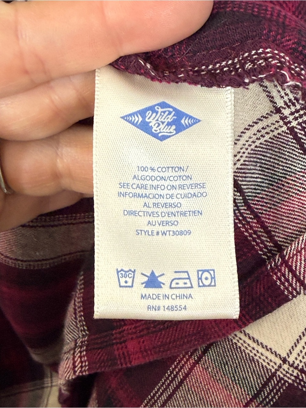 Wild Blue x Sadie Robertson Red Plaid Flannel Open-Front Shacket. Size Medium. - Picture 3 of 6